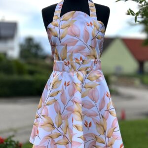 Fartuszek "Pastelowe Liście" w fasonie z półkoła