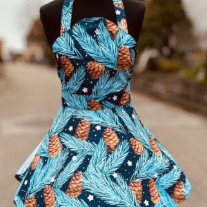 Fartuszek "Szyszki" w fasonie z półkoła