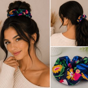 Scrunchie (gumka do włosów) „Łowicki Ogród”